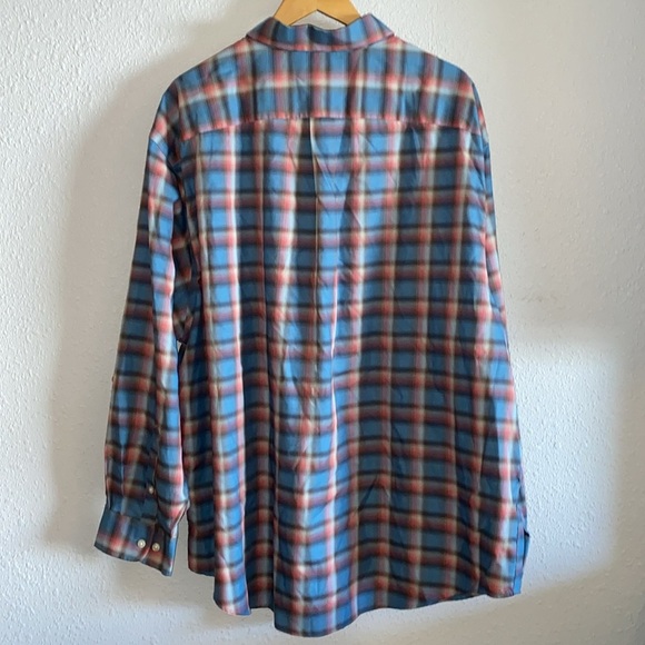 Roundtree & Yorke Travel Smart Multicolor Plaid Button-Down Shirt 3XB - Picture 3 of 5